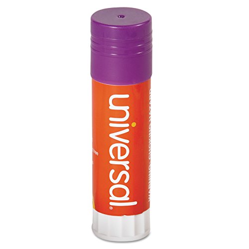 Universal 74752 Glue Stick, 1.30 oz, Stick, Purple (Pack of 12)
