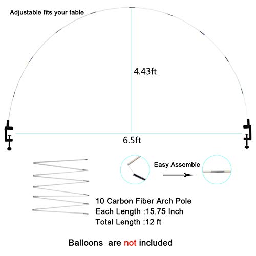 Table Balloon Arch Kit, Balloon Column Stand Kit Base and Pole for Birthday, Wedding Event, Christmas, Graduation Party by QIFU (Balloon Arch Kit) - Thumbnail 3