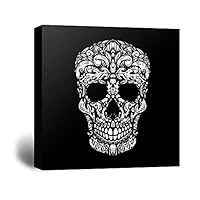 Canvas Wall Art Skull Art Canvas Prints Home Artwork Decoration for Living Room,Bedroom - 12x12 inches