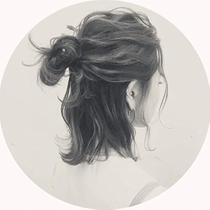 Amazoncom Half Ball Head Real Hair Wig Bag Bud Mini Hair