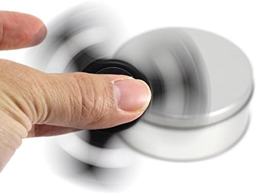Black | Tri-Spinner Fidget Toy | Ultra Durable High Speed | Si3N4 Hybrid Ceramic Bearing | Non-3D Printed EDC ADHD Focus | Dust Proof Case | 1+ Spin Time Triune