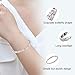 Magnetic Therapy Bracelet for Women 4 Element Stainless Steel Health Wristband Silver and Rose Gold Adjustable for Arthritis and Carpal Tunnel Pain Relief with 3000 Gauss Magnets for Health Care