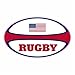 U.S. Custom Stickers American Flag Rugby Ball Sticker, 3
