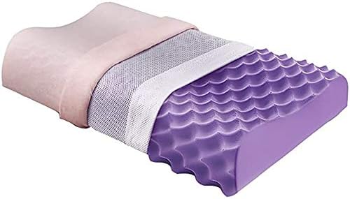 ラテックス枕 ラベンダーの輪郭デザインの頸椎マッサージ枕 首と肩の痛みを