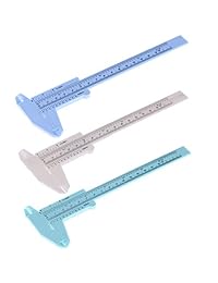 Penta Ángel 3pcs 150 mm 6" Calipers pulgadas métricas Mini calibrador de plástico doble escala regla Herramienta de medir para estudiante