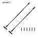 SAMSFX Kayak Bungee Rod Tamer Straps Holder Rod Saver Deck Mount Connector for Boat & Marine Fishing (Black Bungee-2pcs)