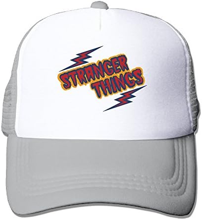 Stranger Things Retro Trucker Hat Mesh Cap Adjustable Snapback Strap Ash