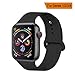 YANCH Compatible with for Apple Watch Band 38mm 40mm, Soft Silicone Sport Band Replacement Wrist Strap Compatible with for iWatch Nike+,Sport,Edition,S/M,Black