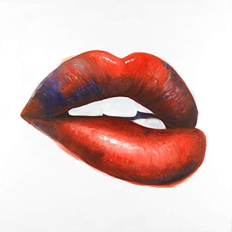 Amazon Begin Home Decor レッドジューシーリップラップキャンバス 36x36 アートフレーム ポスター オンライン通販