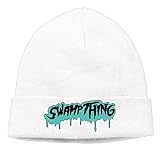 DETO Men's&Women's Swamp Thing Patch Beanie CampingWhite Caps Hats