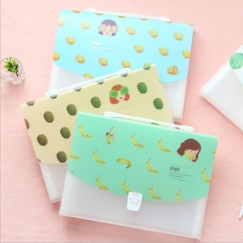 Miss Fruit Pocket File Folder Storage Document Bag Paper School Office Supplies Bags