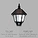 Motion Sensor Wall Lights - Outdoor Solar Security Black Sconces, Waterproof, White LEDs - 2 Pack