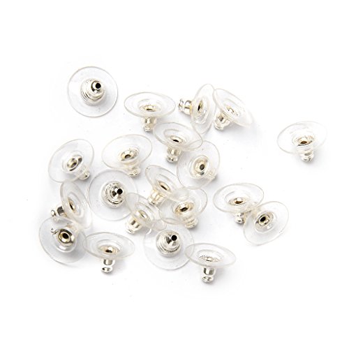 50pcs Earrings Backs Clutch With Plastic Pad