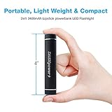 2 in1 3400mAh Lipstick powerbank LED Flashlight DASHpower⚡️Premium Black Aluminium Mini mobile Rapid Charger power bank. Charge phone tablet GoPro. Stay charged ALL DAY! Discount Coupons below.