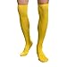 Aniwon Long High Over Knee Mens Soccer Basketball Athletic Socks Dry Fast,Medium,Yellow