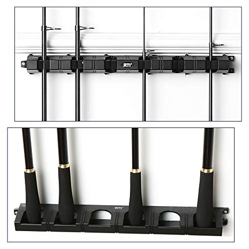 Lixada Rutenhalter Rod Rack An der Wand befestigter Angelrutenhalter für 6 Angelruten – Bild 7
