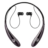 Bluetooth Headphones, Osten Design Wireless Headset with Mic Stereo Neckband Headset Hand-free Sport Earphone In-ear Noise Cancelling Earbud for IOS, Android and Other Bluetooth Devices (HV-900 Black)