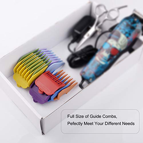 Professional Hair Clippers Guides Combs 8 pack - 1/8" to 1 for Full Size Standard Adjustable Blade -Compatible with Wahl Clippers/Trimmers #3170-400,Colorful - Thumbnail 5