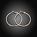 NewZenro 42mm Stainless Steel 14K Rose Gold Plated Round Endless Hoop Earrings For Womens Girls (rose gold)