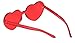 One Piece Heart Shaped Rimless Sunglasses Transparent Candy Color Eyewear(6 Color)