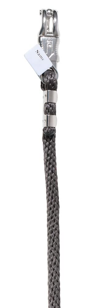 PFIFF Lead Rope with Name Tag Grey