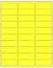 600 Blank Address Labels 2-5/8" X 1" Fluorescent Neon Yellow InkJet or Laser Color Labels 20 Sheets 5160 Size
