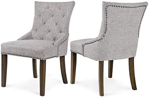 HXSD Dining Chair with Armrests (Color : Grey)