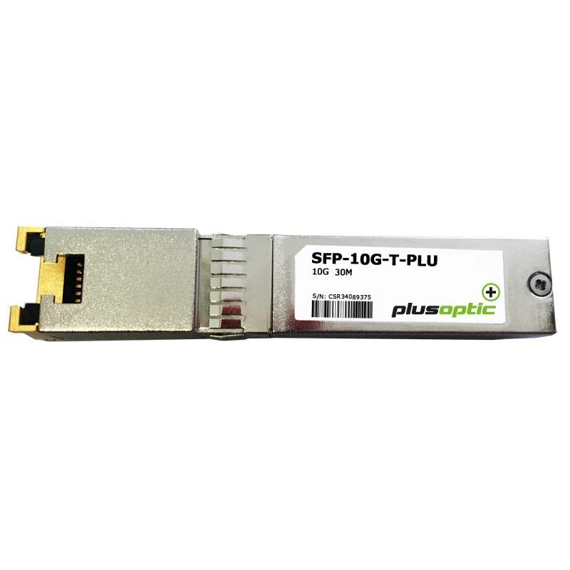 PlusOptic 10G, Copper SFP+, 30M Transceiver, RJ-45 Connector for Copper - Cat 6 SFP-10G-T-PLU