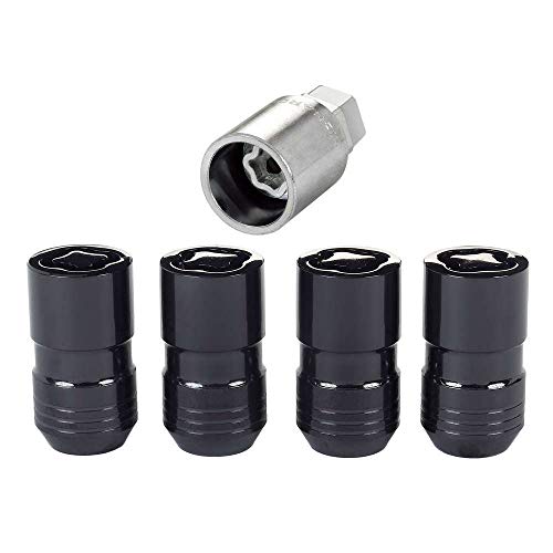McGard 24216 schwarze Kegelsitz-Radschlösser (M14 x 1,5 Gewindegröße) – 4 Stück