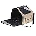 WOPET Pet Car Seat Carrier Airline Approved for Dog Cat Puppy Small Pets Travel Cage L Size Weight up to 15lbs (Beige)