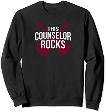 Unisex This Counselor Rocks Guitar Player Therapist Sweatshirt Small Black
