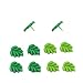 Joyci 10PCS 2 Color Green Leaves Map/Board Push Pins-9MM