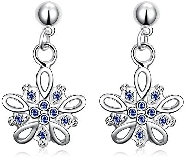 Platinum or Gold Plated Sterling Silver Earrings Cubic Zirconia Stud Earrings Fashion Jewelry