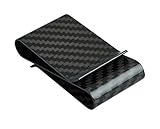 Travelambo Carbon Fiber Money Clip Front Pocket Wallet Minimalist Wallet Slim Wallet Credit Business Card Holder (Double Clip Black)