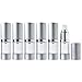 Airless Pump Bottle Refillable Travel Container - 10 ml / 0.34 oz (6 Pack)