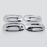 E-Autogrilles Triple Chrome Plated ABS 4 Door Handle Covers for 03-16 Ford Expedition / 03-16 Lincoln Navigator