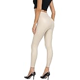 SPLASHGRIP Women's Faux Leather Leggings High Waisted Leather Pants Tummy Control PU Slim Comfy Sexy Pleather Pants Tights