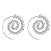 UNKE Round Swirl Maze Spiral Threader Earrings Jagged Circles Earrings