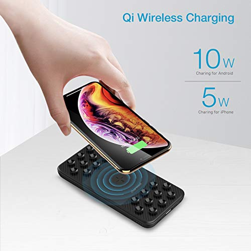 Charmast draadloze Power Bank USB C 10000mAh Zuignap Draagbare Oplader 18W PD Quick Charge 3.0 Externe Accu Compatibel… - Afbeelding 4