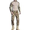 Herren Sportbekleidung Tactical Passt Military Combat Uniform Lange Ärmel Shirt Hose Frosch Trainingsanzug Tarnung Sportanzug Kniepolster Sportanzug Military