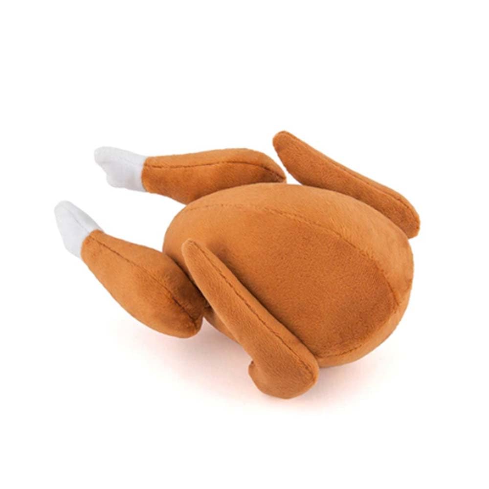 Tasty Bone P.L.A.Y. Thanksgiving Turkey Dog Toy – Plush Squeaky Toy with Durable Double-Layer Fabric, Eco-Friendly Recycled Fill, Machine Washable & Dryer Safe – Holiday Pet Gift