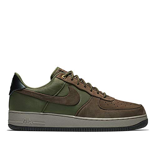 Nike Men's Air Force 1 Low Baroque Brown/Army Olive/Medium Olive Leather Casual Shoes 9.5 M US