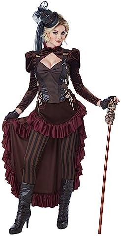 steampunk christmas dress Black Victorian Dickens Christmas Caroler Caroling Frock Velvet Cape Dress Gothic Steampunk Theater Costume (Size: M)