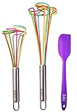 E4U Whisks make Baking Fun - Silicone Tornado Egg Beaters Whip up a Storm