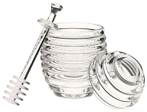 Home-x - acrylic beehive honey jar and classic dipper, …