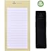 HOLDM Strong Refrigerator Magnetic Memo Notepads for To Do List, with Bonus Leather Pen Holder and Fridge Magnet (2 pads+1 pen holder +1 magnet
