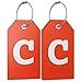 Shacke Initial Luggage Tag with Full Privacy Cover and Stainless Steel Loop – (Letter C)