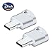 USB C Card Reader, 2 Pack Type C to Micro SD Card Reader Aluminum for MacBook Pro, Samsung Galaxy S8 S8+, Nintendo Switch, Nexus 6P 5X, LG V20 G6 and More (Silver)