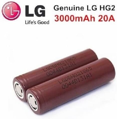 Moon and Star Package Deal: 4x Genuine LG HG2 INR18650HG2 3000mAh 30A INR High Drain Batteries + 1x MoonAndStar Li-ion Single Slot Battery Charger + 2x Protective Battery Case