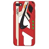 iPhone Shoe Case Chicago/White 1's Official 3D Print Textured Shock Absorbing Protective Sneaker Fashion Case (Red, iPhone 7/8)